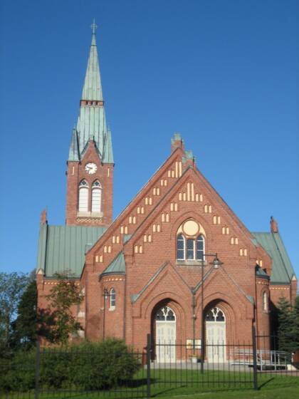 Ulkokuva Forssan kirkosta.
