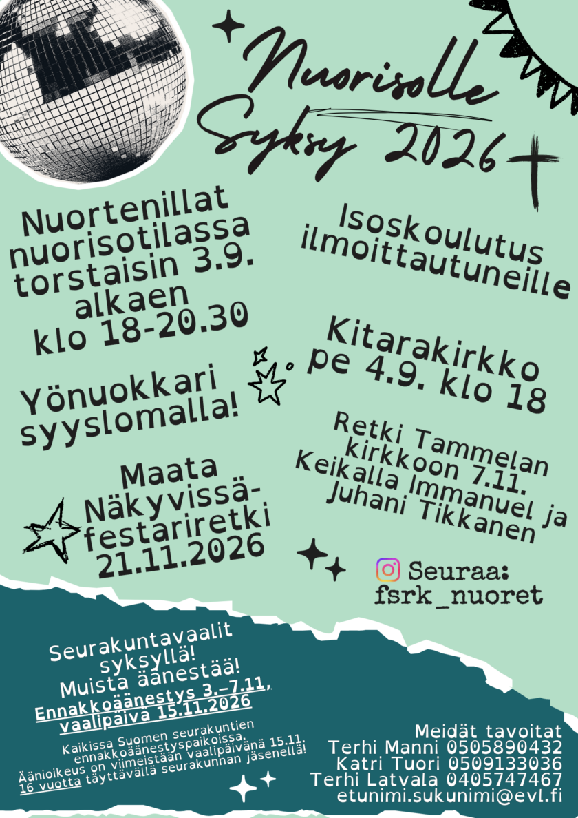 Nuorten syksyn 2026 toimintaa esittelevä mainos.